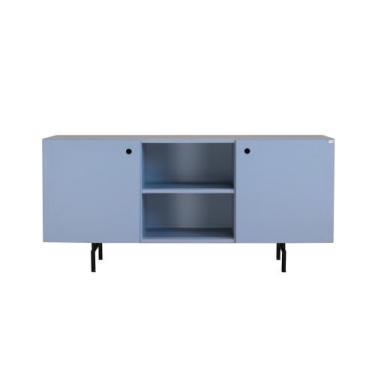 Imagem de Rack Tube 2 portas 1 Nicho 1320x620x420 - Kolla Mobília, Azul Sereno -