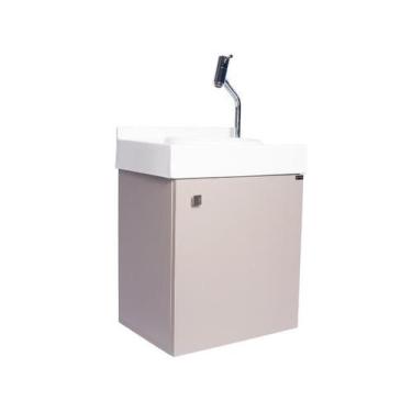 Imagem de Gabinete Banheiro 1 Porta Gianduia Trama - Du'Arte Marcenaria, Embutid