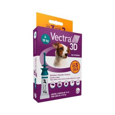 Imagem de Combo Antipulgas Vectra 3D Ceva para Cães 4 a 10 kg - 3un