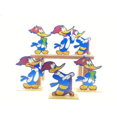 Imagem de Kit Display de Mesa 6 Peças Para Festa Pica-Pau MDF - Juju Brasil