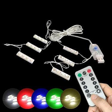 Imagem de 5 Packs X LED Down Lights (USB Powered Brick White/Warm/Red/Green/Blue LED),Compatible with Lego Bricks or Major Brand Bowerful