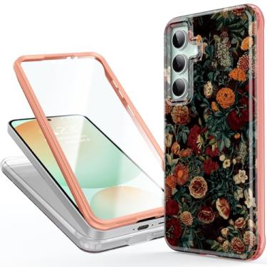 Imagem de Esdot Capa para Samsung Galaxy S24 FE com protetor de tela integrado - Moldura frontal de policarbonato rígido durável + capa traseira de TPU macio, designs bonitos da moda para mulheres, capa