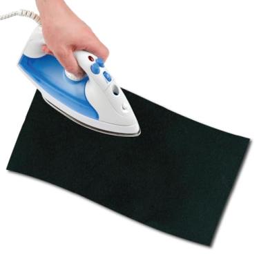 Imagem de USIT, 1 patch de reparo de camurça simulada a ferro, 45,7 cm x 11,4 cm, ideal para consertar calças, jaquetas e camisas, corantes inalteráveis, verde garrafa