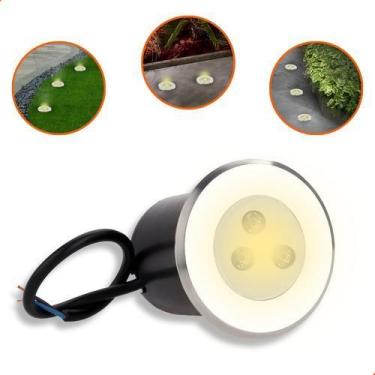 Imagem de Balizador De Solo Led Chão Jardim 3w Embutir Blindado Piso - VLED, 300