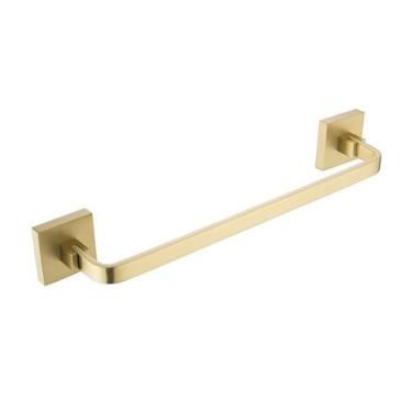 Imagem de Porta Toalha Rosto Barra 30cm Quad. Aço Inox Dourado Fosco - Gowff