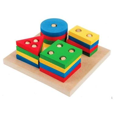 Imagem de Jogo educativo encaixe formas geométricas - SATYAM
