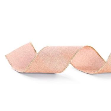Imagem de Fita Decorativa Cetim Dourado - 6,3 cm x 91,4 m - 1 unidade - Cromus -