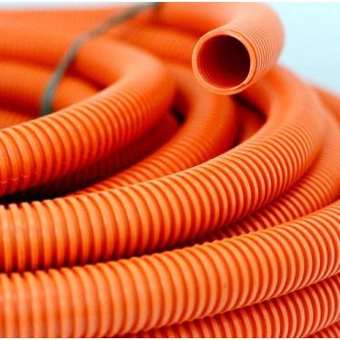 Imagem de Eletroduto Corrugado PVC  Flexível  Laranja DN 32 - 1 x 25m - Tubos Br