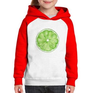 Imagem de Moletom Infantil Limão - Foca na Moda, Branco, Vermelho, 12