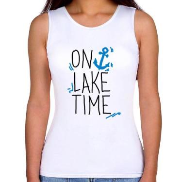Imagem de Regata Feminina On Lake Time - Foca na Moda, Branco, G