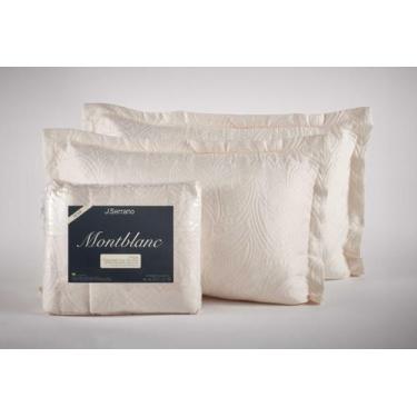 Imagem de Kit Colcha Montblanc Memory 02 Branco Natural Casal Queen - Tapete Mag
