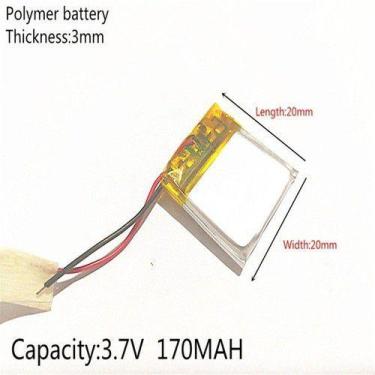 Imagem de (1pc) Pilha Bateria 3,7v 170mah 3mm X 20mm X 20mm 302020 - KMIG