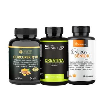 Imagem de Kit Creatina + Curcupek + Energy Senior - Natureza em Saúde