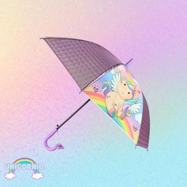 Imagem de Guarda Chuva Infantil Com Apito - Semax, Unicórnio