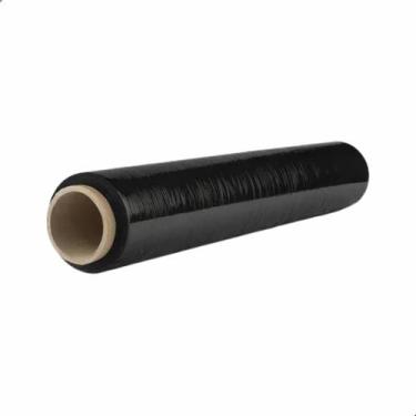 Imagem de Stretch Preto Bobina Filme 500mm X 0,025 Micras Rolo 1 Kg - Embala Web