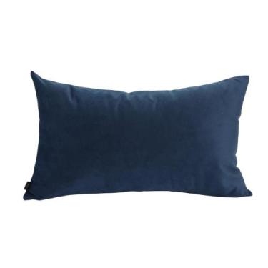 Imagem de Almofada em Veludo Azul Marinho Retangular - Cazachic, Somente Capa