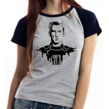 Imagem de Camiseta Baby Look Blusa Feminina Capitão América  Steve - Empório Dut