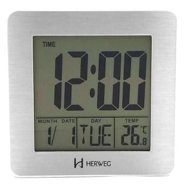 Imagem de Despertador Digital Importado Branco Herweg 2985, único