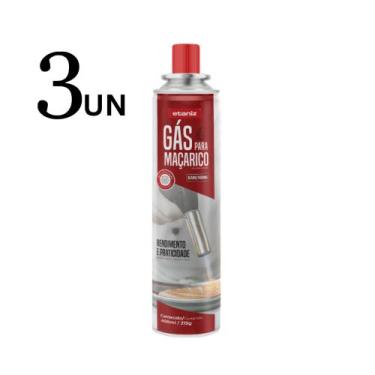 Imagem de 3 Refil Cartucho Gás Maçarico 400mL/215g - Etaniz