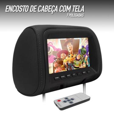 Imagem de Encosto Com Tela Lcd Unidade Preto Spin 2012 2013 2014 7 Polegadas Dep