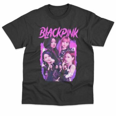 Imagem de Camiseta Black Pink Banda Coreana Kpop Basica Estampada Unissex 100% A