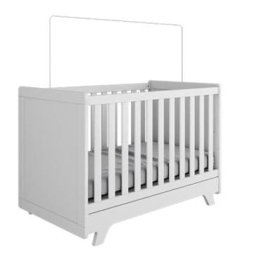Imagem de Berço Peroba Retrô Americano Branco Vira Mini Cama  Infantil, U, BRANC