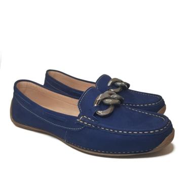 Imagem de Mocassim Dockside Feminino Couro Bico Redondo Moderno Casual