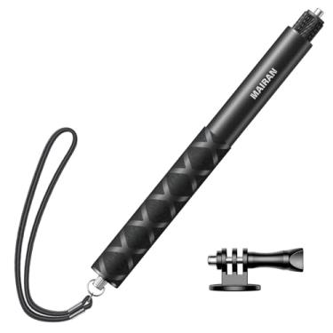 Imagem de Mairan Bastão de selfie invisível de 114 cm, haste invisível de extensão de 1/10.2 cm compatível com Insta360X4, X5 GoPro, DJI, câmeras de ação, mastro de monopé extensível portátil com suporte de