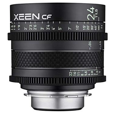 Imagem de ROKINON Lente XEEN Cf 24 mm T1.5 Pro Cinema com construção em fibra de carbono e marcações luminosas para Sony E Mount
