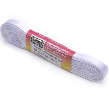 Imagem de Fita de Cetim Nº 01 7mm com 10 Metros - Cinderela, 01 - BRANCO