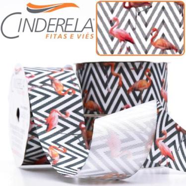 Imagem de Fita Gorgurão Cinderela nº09 38mm com 10 Metros - Flamingo 1