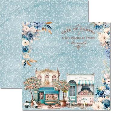 Imagem de Papel para Scrapbook Sandra Família Arte Fácil Coffe Shop 1 - SC-868