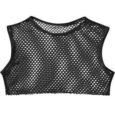 Imagem de Cropped Telinha Arrastão Blusinha Moda Tendencia Verão