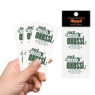Imagem de 50 Etiquetas Adesivas  Oxóssi  Adesivos Recebidos  4Cm - 4FOOD PRINT