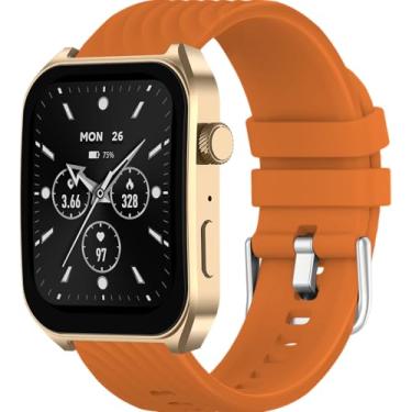 Imagem de Pulseiras de silicone masculinas Wemen de montagem e liberação rápida, confortável, leve e macia de 22 mm (laranja)