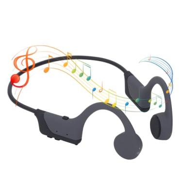 Imagem de Fones de Ouvido de Condução óssea, Fones de Ouvido Abertos de 6 Horas de Reprodução Com Microfone, Fones de Ouvido Sem Fio Bluetooth Fones de Ouvido Esportivos à Prova D'água
