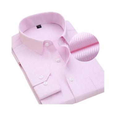 Imagem de Camisas Sociais Masculinas Plus Size 8XL - Manga Comprida Listrada Bra