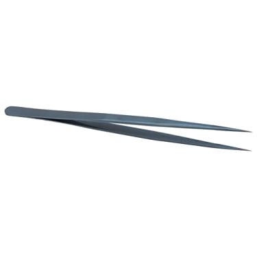 Imagem de Pinça de Precisão Portátil Estável Resistência à Corrosão Pinça de Ponto Fino Em Linha Reta Ponta Microscópio Pinça Pc Celular (Azul)