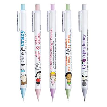 Imagem de Xeno Lapiseira de ponta fina de 0,5 mm com design de personagem 5cs Angry Little Asian Girl, ponta de borracha, pontas ocultas e manga de chumbo (apenas todas as cores)