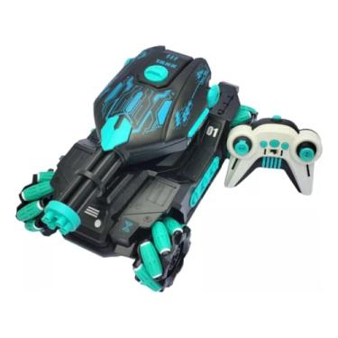 Imagem de Brinquedo Carro Tanque De Guerra Controle Remoto atira Bolinhas de Gel 2.4ghz Tiro Car Gun Drift Fumaça Colorida Som Realista