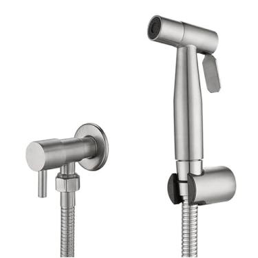 Imagem de Ducha Higiênica 1/4 Volta Luxo Gatilho Inoxidável 304 Prata Brinovar