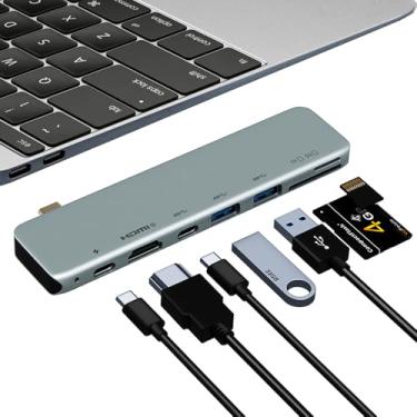 Imagem de Hub Macbook Pro Air Notebook Carregador Thunderbolt Hdmi 4K Adaptador Usb-C PD