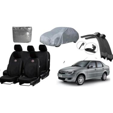Imagem de Kit Capa Siena 02-07 + Capa de Cobertura + Limpador de Parabrisa de Al