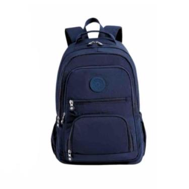 Imagem de Mochila Escolar Tactel Forrada 5 Divisórias Impermeável - On.shop, Azu