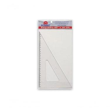 Imagem de Esquadro Escolar Acrimet De 30º X 60º Graus Com 21 Cm 531