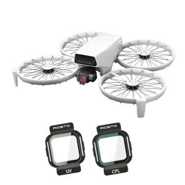 Imagem de RCstyle Conjunto de 2 filtros ND para DJI Flip, filtros de lente protetora de câmera cardan multirevestidos para acessórios DJI Flip (CPL, UV)