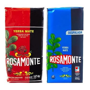 Imagem de Kit 2 Erva Mate Rosamonte(Tradicional e Despalada 500g)