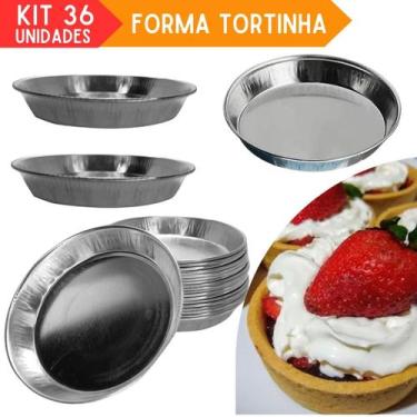 Imagem de Kit 36 forma tortinha lisa para doces salgados pão de batata torta for