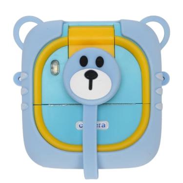 Imagem de Câmera Infantil Impressão Instantânea, 48MP 1080p 2,4 Polegadas Exibir Câmera Digital Infantil Com Papel de Impressão, Lente Rotativa de 180 °, Criança Portátil de Viagem (Azul)