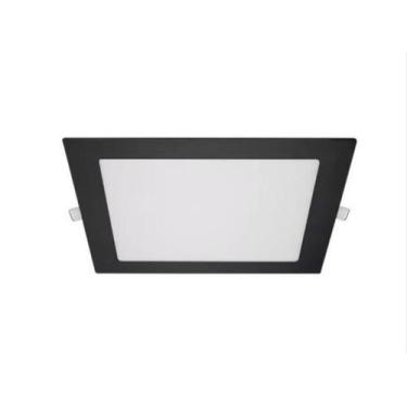 Imagem de Painel Luminária Teto de Embutir LED Quadrado 18W 218x218x15mm Preto -